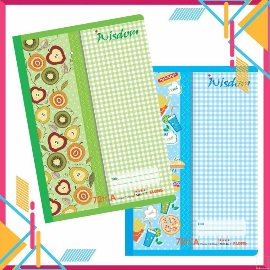 Vở kẻ ngang KLONG 72trg B5 Wisdom 58/86; MS: 877 []