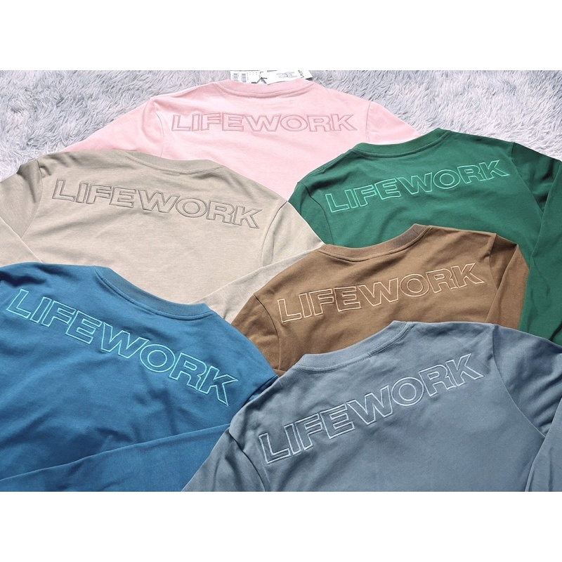 (HÀNG XUẤT XỊN) Áo thun tay dài Lifework hồng  Size S M L Có quần short và legging dài bán kèm