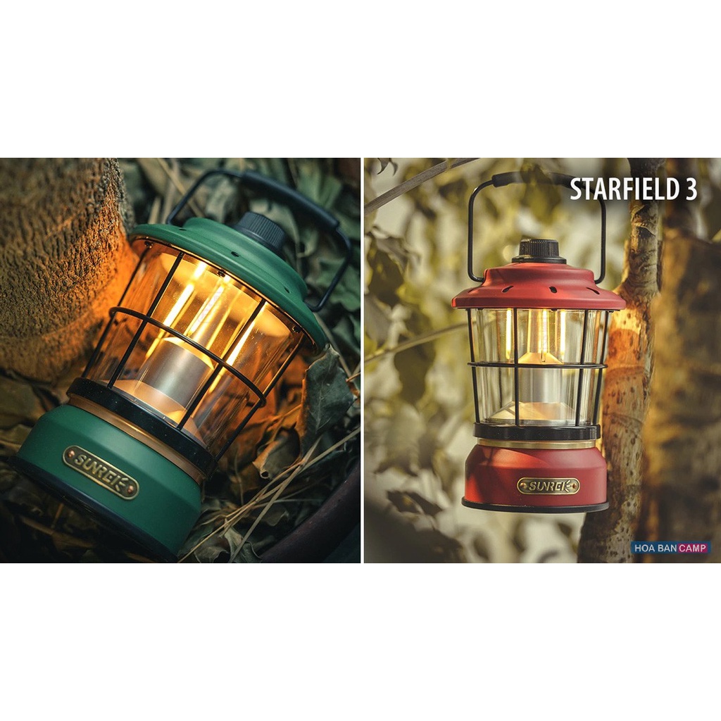 Đèn Bão Cắm Trại Vintage Sunrei STARFIELD 3 | 230Lumens