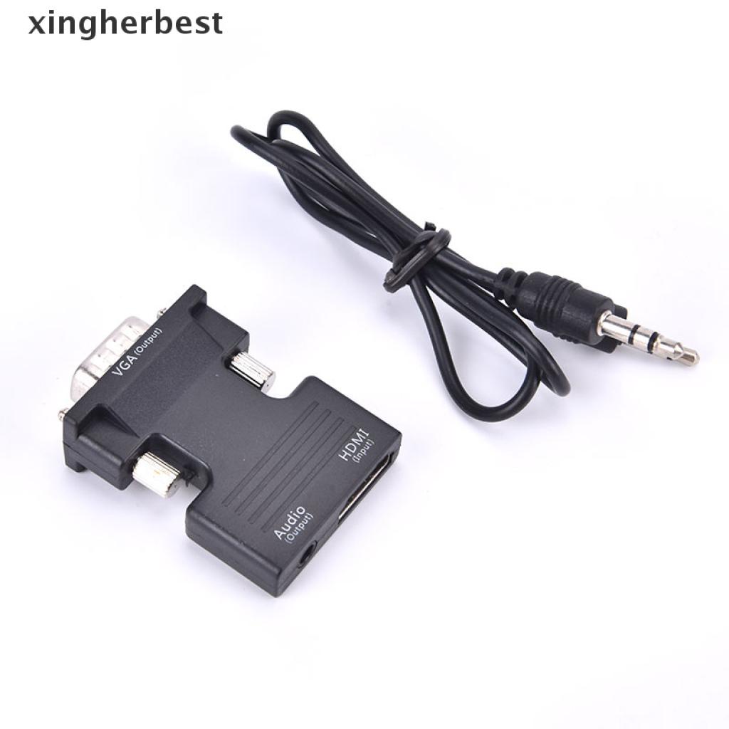 [xingherbest] HDMI Female To VGA Male Converter 1080P Digital To Analog Audio Video Adapter New Stock