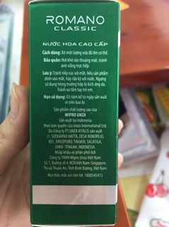 Nước hoa Romano Classic for men 15ml