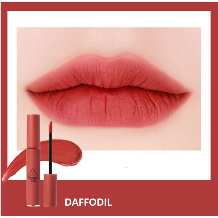 Son kem lì 3CE Velvet Lip Tint #Daffodil - Màu Đỏ Đất