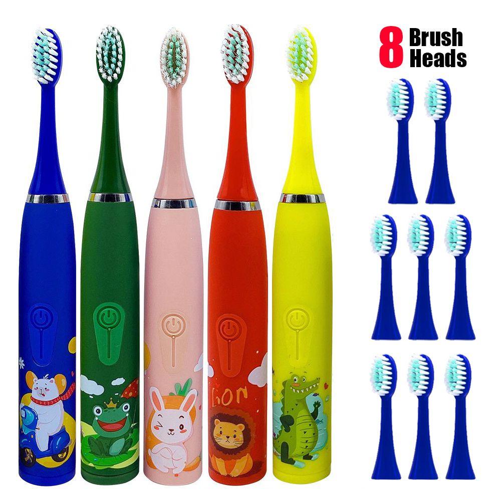 Bàn Chải Đánh Răng Điện SOFTNESS Họa Tiết Hoạt Hình Dễ Thương Có Thể Sạc Lại Cho Trẻ