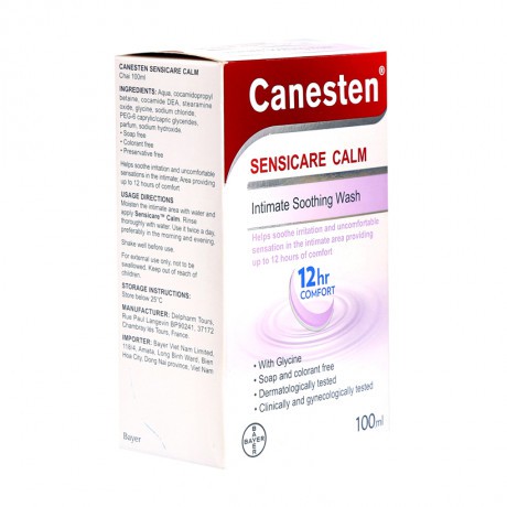 ✅ [CHÍNH HÃNG] Dung dịch vệ sinh phụ nữ Canesten Sensicare Calm 100ml - Nước rửa phụ khoa dịu nhẹ