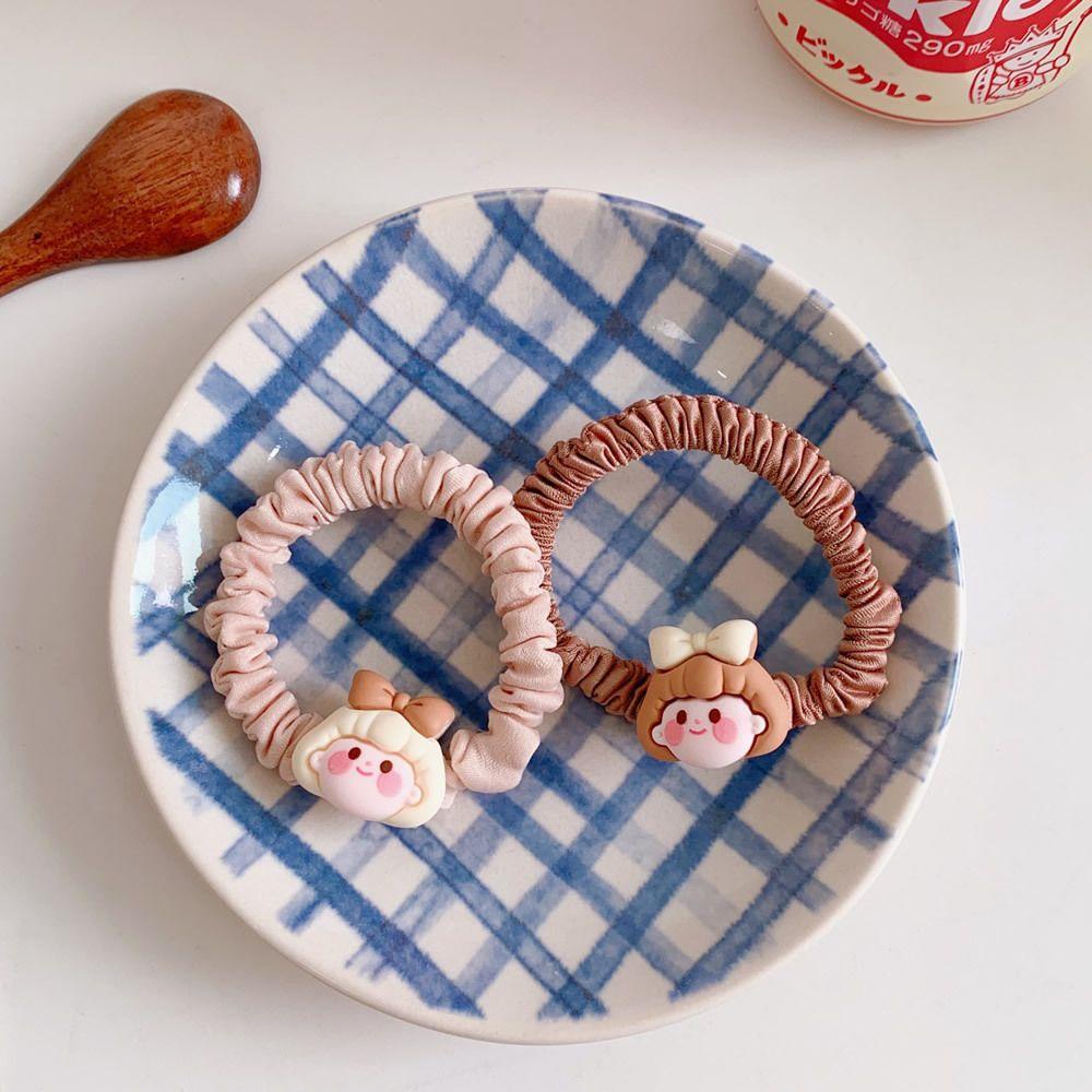 Dây Cột Tóc Cao Su Họa Tiết Thỏ / Gấu Phong Cách Hàn Quốc Ngọt Ngào WMES15H Giá Đỡ