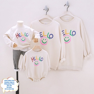 🏄‍♂️🏜🏄‍♂️ÁO NỈ GIA ĐÌNH SWEATER HELLO,GẤU NÂU,HOLIDAYS,FAMILY, ÁO NỈ ĐÔI  LOẠI 1 ĐỦ MÀU ĐỦ SIZE