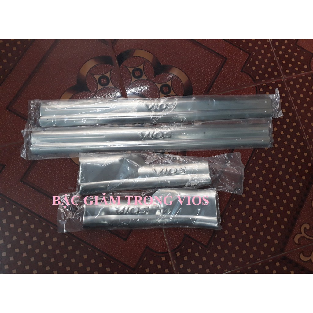 Bộ ốp bậc trong Inox xe Toyota Vios 2014-2018