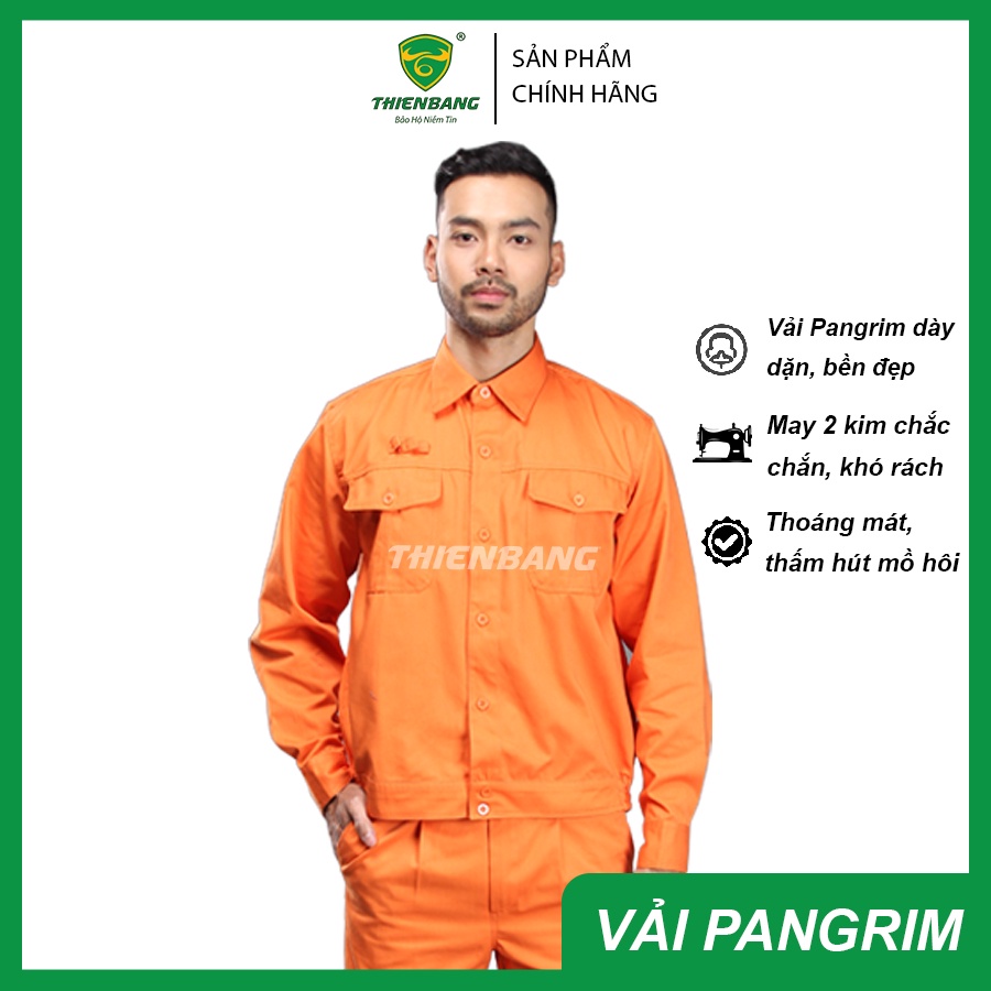 Quần áo điện lực hàng chuẩn - Quần áo thợ điện vải Pangrim dày dặn chống nắng nóng - Bảo hộ lao động điện lực