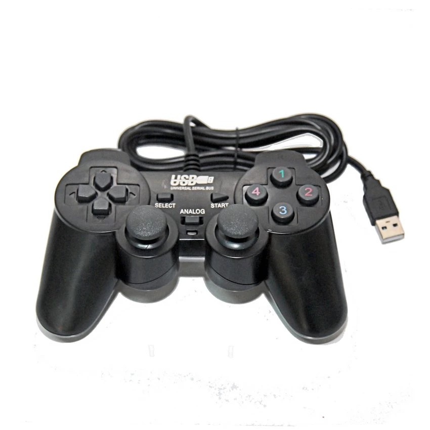 Tay game đơn có rung cho máy tính EW-2008 Cổng USB tự nhận
