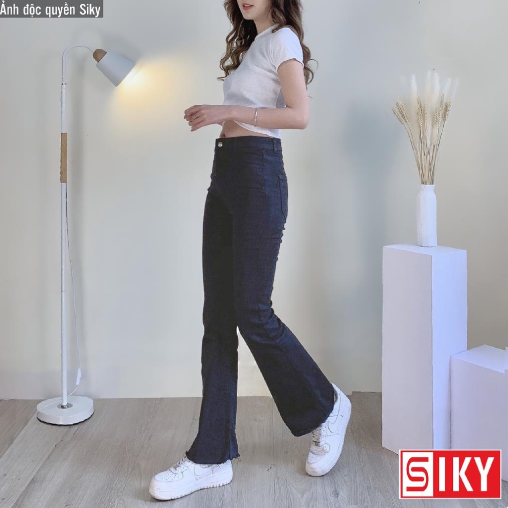 Quần jean ống loe gấu rách Siky - QJ15 !