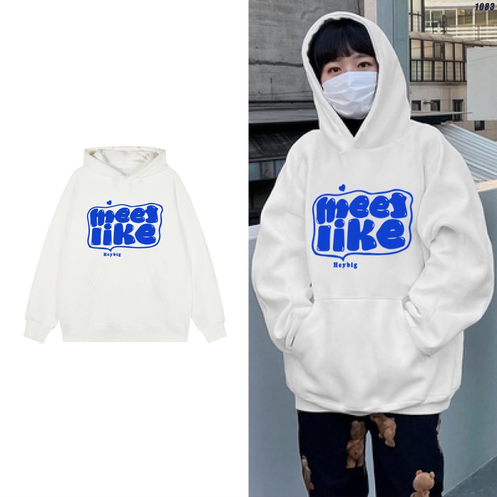 Áo khoác hoodie unisex Vải Nỉ Bông Meet Nike 1083 HY KOREA