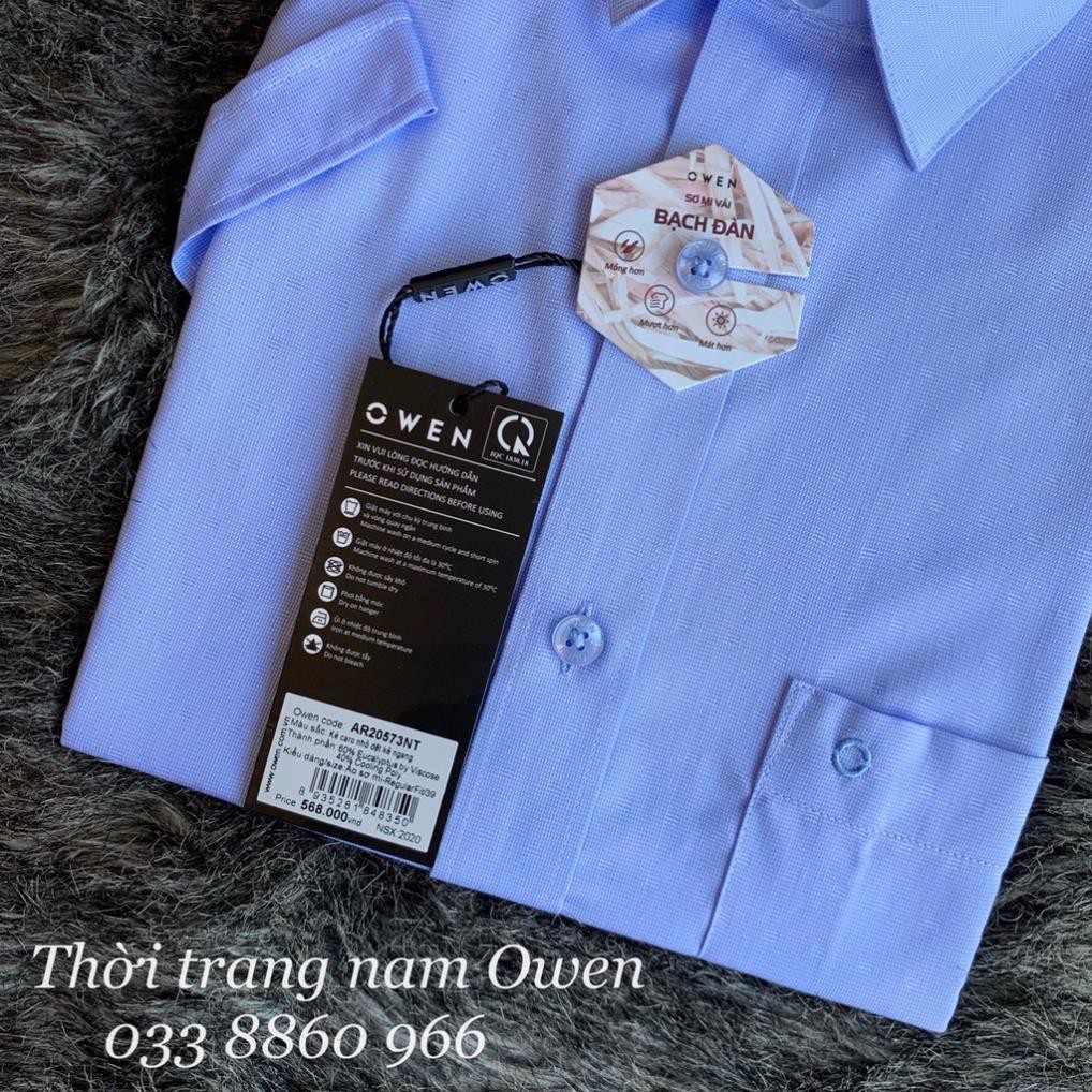Sale Chính Hãng OWEN - Aó sơ mi ngắn tay nam Owen vải sợi bạch đàn siêu mềm mịn 20573 hot 🌺 neww * ! %