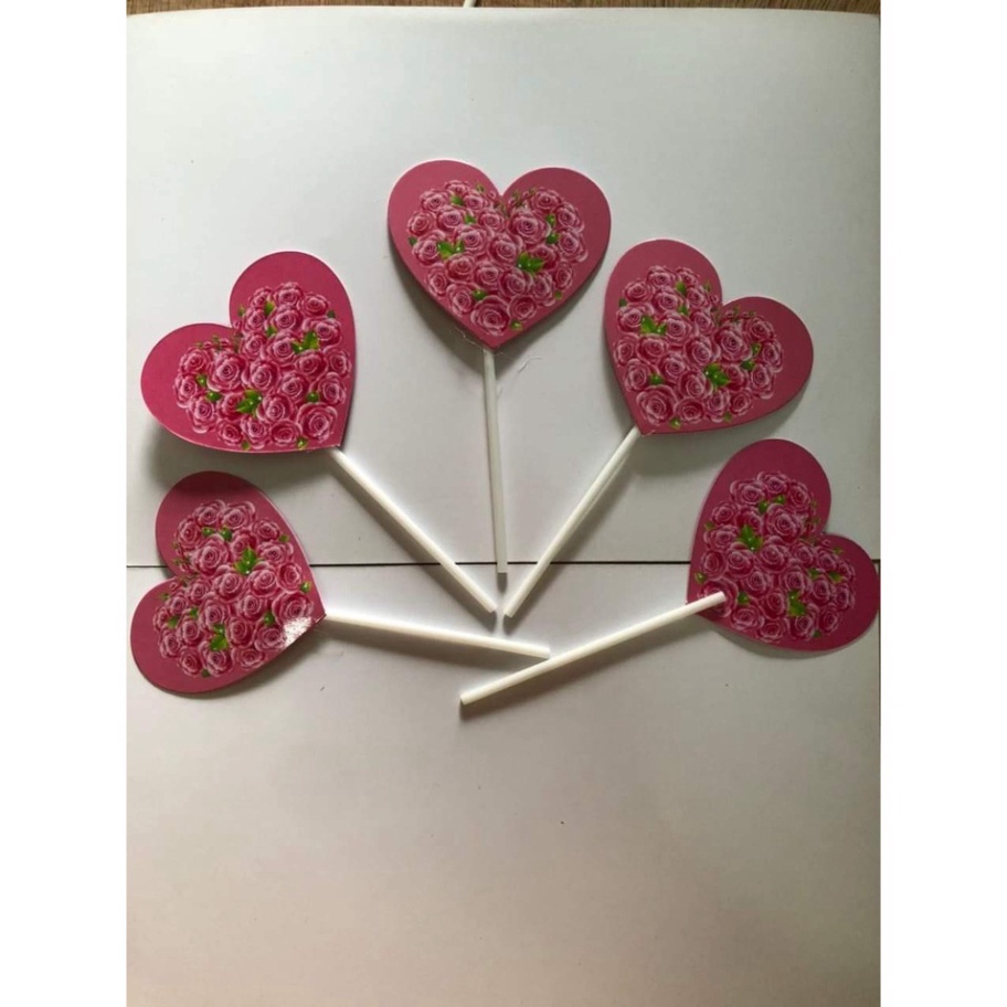 đồ trang trí bánh kem [FREESHIP❤️] set cắm tim đẹp