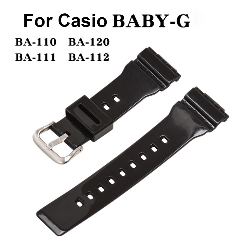 Dây Đeo Cao Su Silicon Màu Đen Cho Đồng Hồ Casio G SHOCK BABY-G BA110 BA111 BA112 BA130 BA120