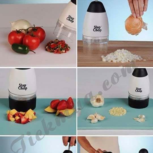 Dụng cụ dập hành tỏi, cắt rau củ quả siêu nhanh đa năng Slap chop