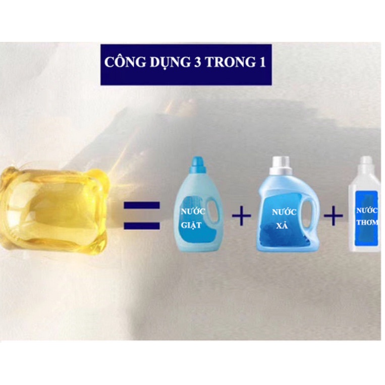 Viên Giặt Xả Quần Áo Thơm Lừng - Thay Thế Cho Cả Bột Giặt, Nước Xả