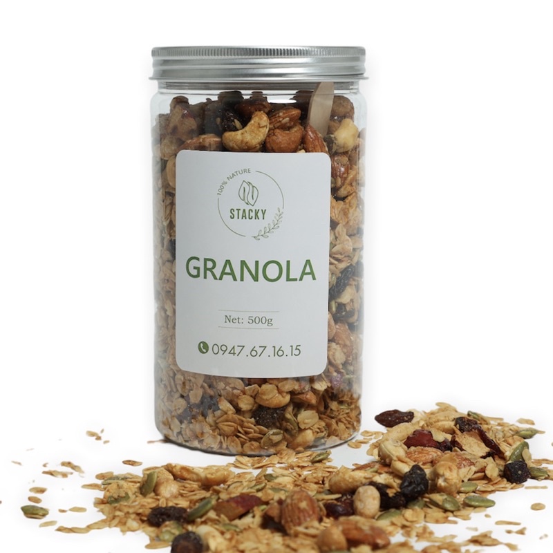 NGŨ CỐC GRANOLA SIÊU HẠT 500GRAM