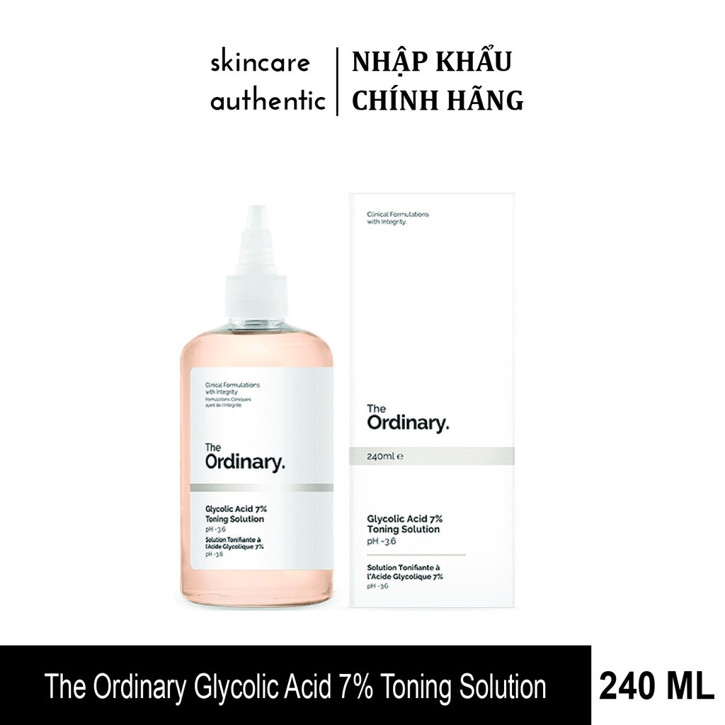[HÀNG CHÍNH HÃNG] TONER làm sạch tẩy da chết hoá học THE ORDINARY Glycolic Acid 7% Toning Solution