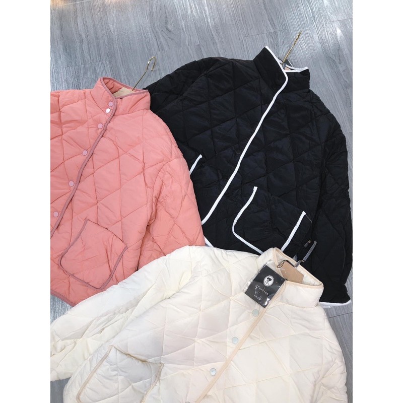 Áo Khoác Phao Trám Ô Viền ❤️freeship ❤️