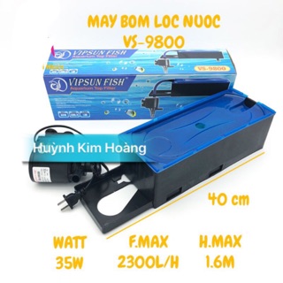 Bộ máy bơm + hộp lọc nước oxi cá VIPSUN VS - 9800 cho hồ cá cảnh