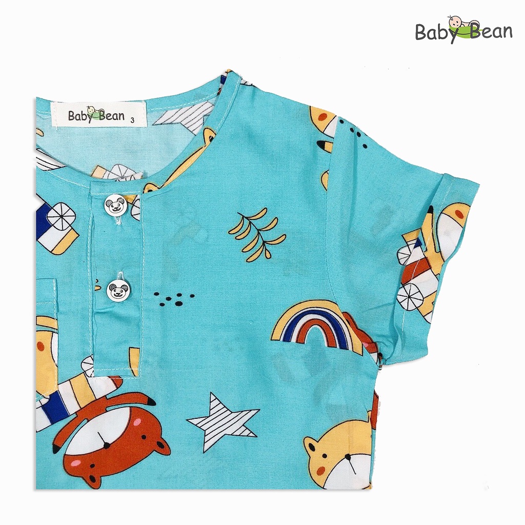 [MÃ THỜI TRANG HÈ SIÊU RẺ] Đồ Bộ Tol Lanh Tay Ngắn Bé Trai BabyBean (10kg-27kg)