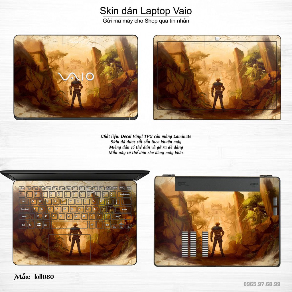 Skin dán Laptop Sony Vaio in hình Liên Minh Huyền Thoại nhiều mẫu 11 (inbox mã máy cho Shop)