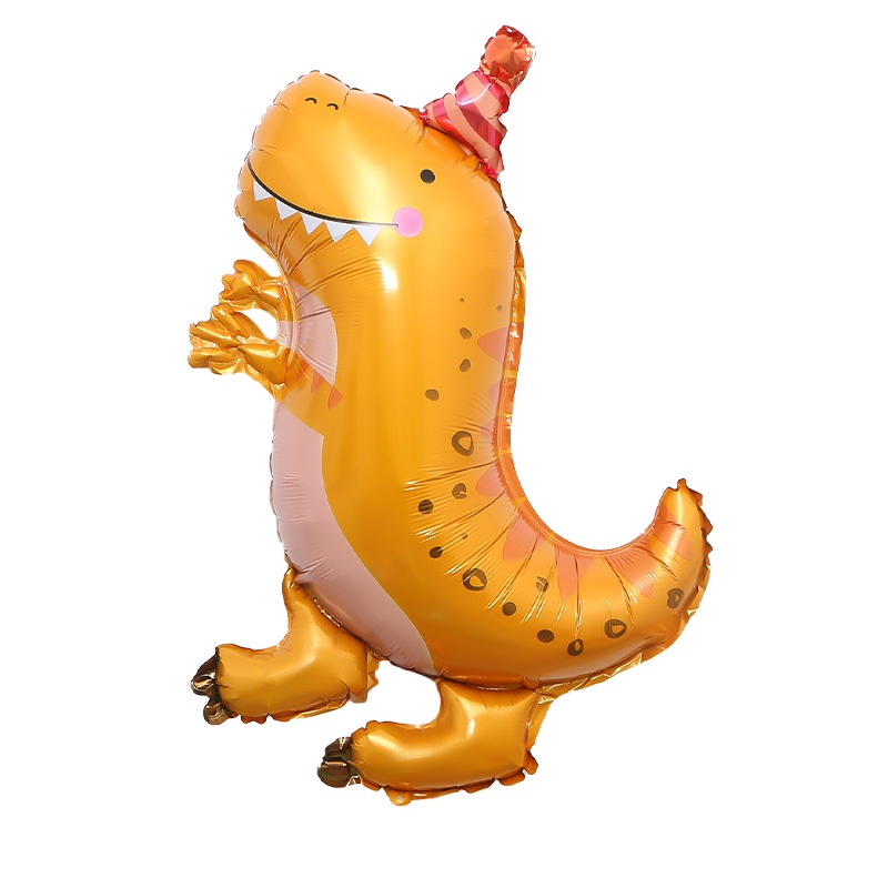 Bóng bay phim hoạt hình khủng long bằng nhôm, Trang trí sinh nhật, Bóng bay khủng long bạo chúa, Bóng bay động vật