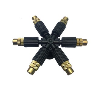 5 béc phun sương 6 hướng đầu đồng ren 21 không có van áp