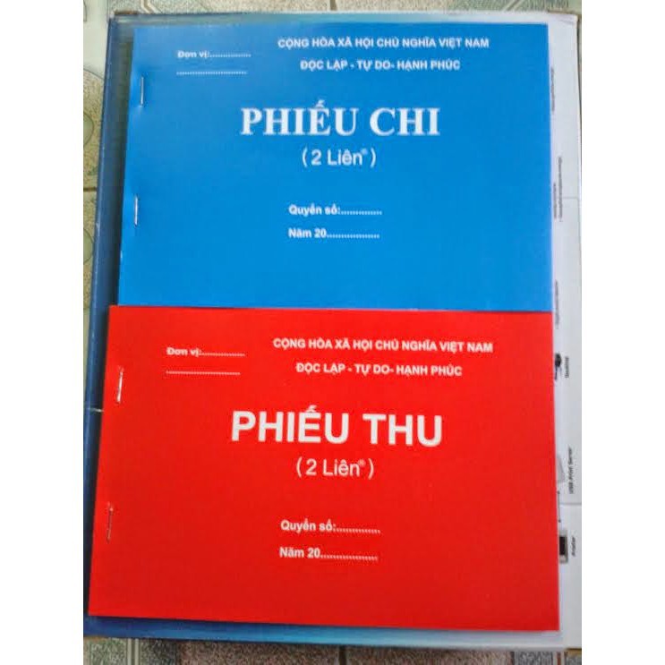 Phiếu chi 2 liên cacbon khổ A5