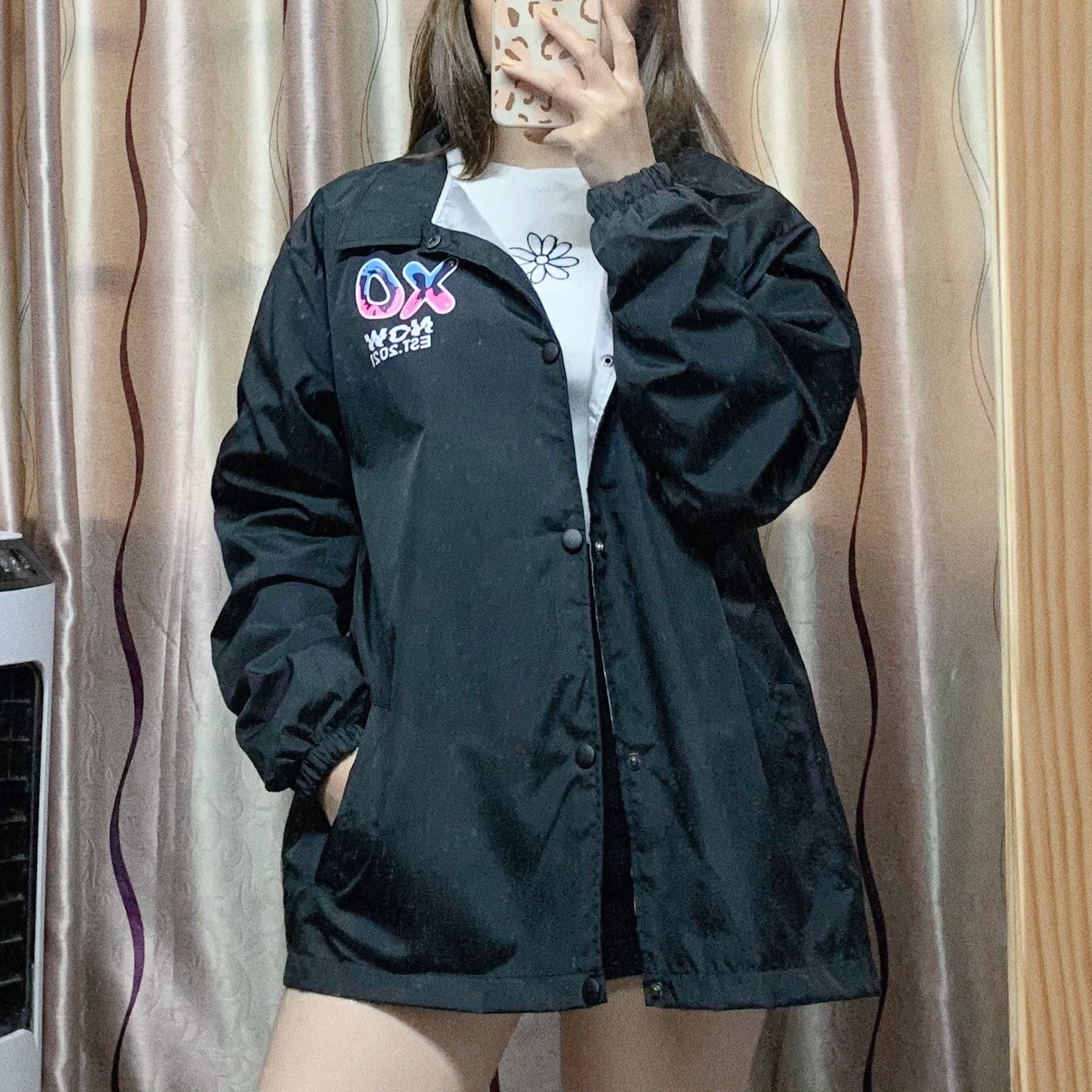 Áo Khoác Dù Jacket Unisex Form Rộng 2 Lớp Nam Nữ  XO.XO Trắng, Đen (Kèm ảnh thật Shop tự chụp) | BigBuy360 - bigbuy360.vn