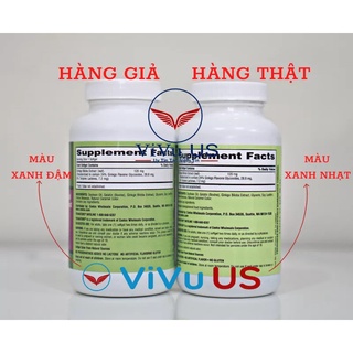 Viên Uống Bổ Não Ginkgo Biloba Trunature 340 Viên Mỹ kèm bill mua hàng USA