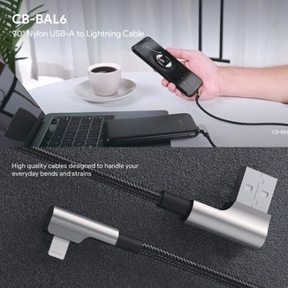 Dây cáp sạc nhanh AUKEY CB-BAL6 2.4A USB-A TO Lightning dây sạc 1.2m APPLE MFI chứng nhậncho iPhone 14 13 pro 12 Xs Max Xr X 8 7 Plus iPad