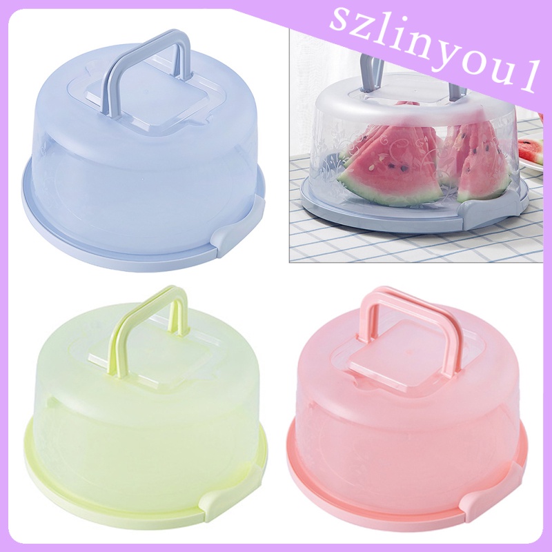 New Arrival Plastic Cake Box Round Cake Storage Carrier Container Lockable Lid