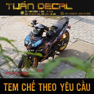 Tem Trùm Exciter 150 pubg đen vàng - Nhận thiết kế theo yêu cầu của từng khách hàng
