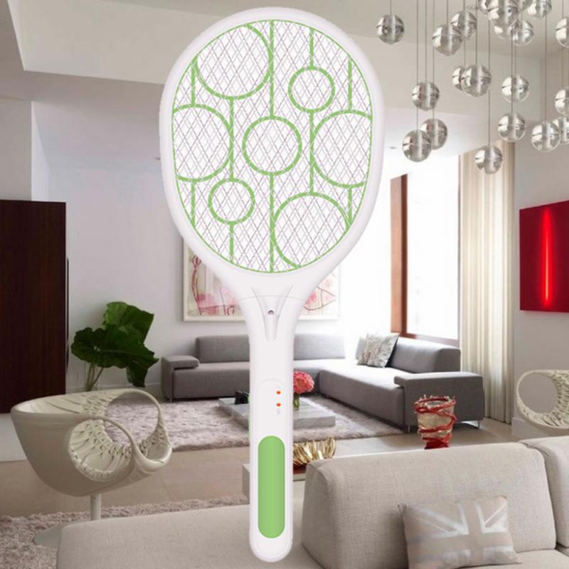 ☃Pin mùa hè Năng lượng điện Fly Swatter Điện Máy xua đuổi côn trùng bọ Zapper Vợt không dây Tay cầm dài Máy diệt muỗi ch