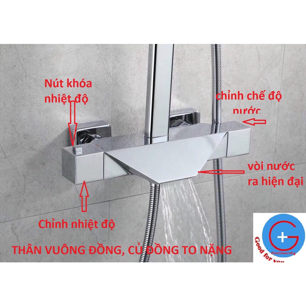 SEN CÂY TẮM KHÓA NHIỆT ĐỘ CAO CẤP PAZANA-PKV01- SEN CÂY NHIỆT ĐỘ