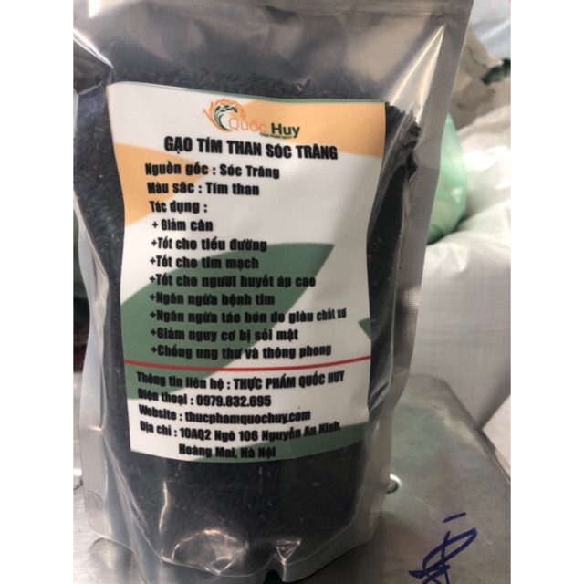 GẠO TÍM THAN SÓC TRĂNG TẠI HÀ NỘI (túi hút chân không hoăc Túi zip 1kg) | BigBuy360 - bigbuy360.vn