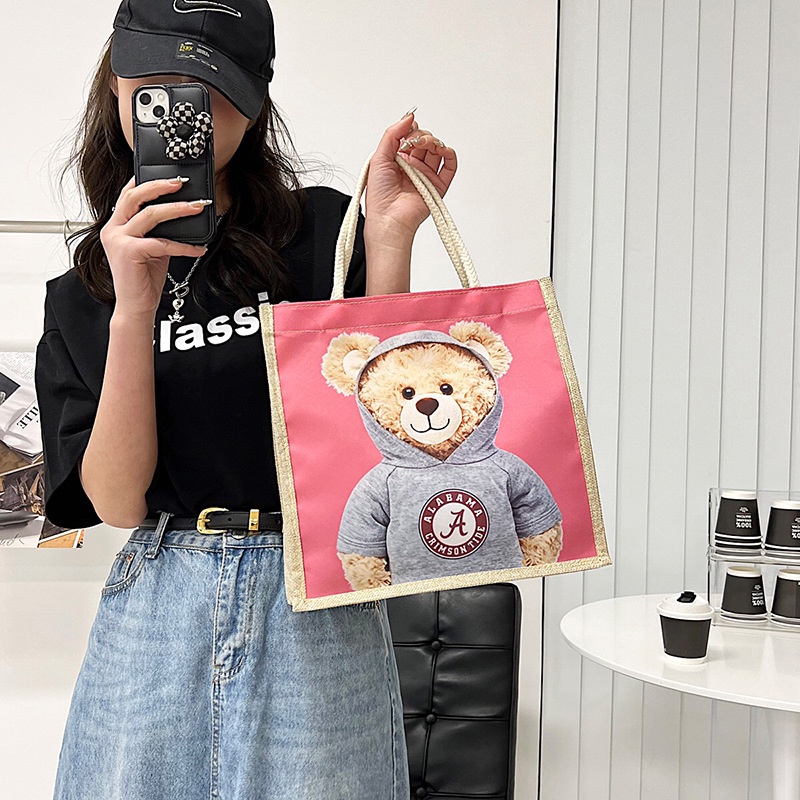Túi tole cối vải bố canvas, túi xách nữ mini đi du lịch, đi biển cao cấp phong cách Hàn Quốc