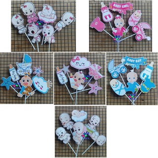 Set topper giấy baby + thiên thần