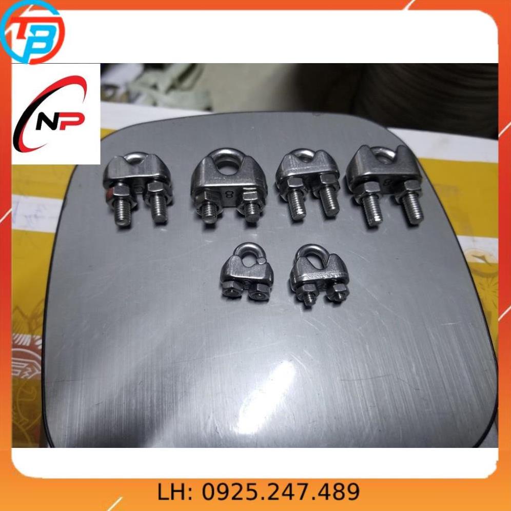 Bộ Ốc Siết Cáp INOX 304 Combo 5 cái.Gồm đủ các size 2mm 3mm 4mm 5mm 6mm 8mm 10mm.kimkhinhatphat