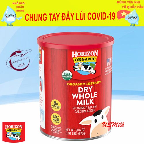 Sữa Horizon organic dry whole milk 870g