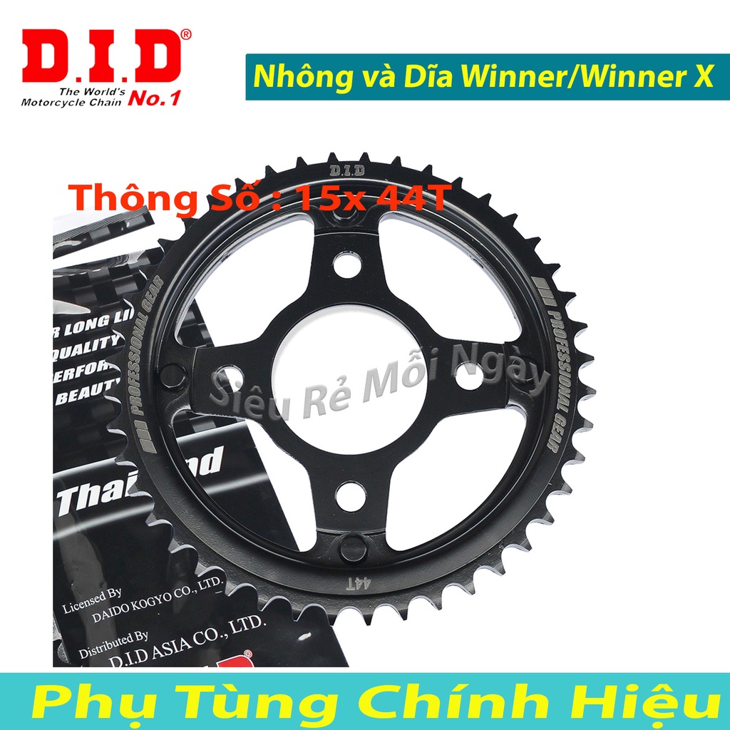 Nhông và Dĩa DID Winner 150 / Winner X / Briton  Cover Thái Lan