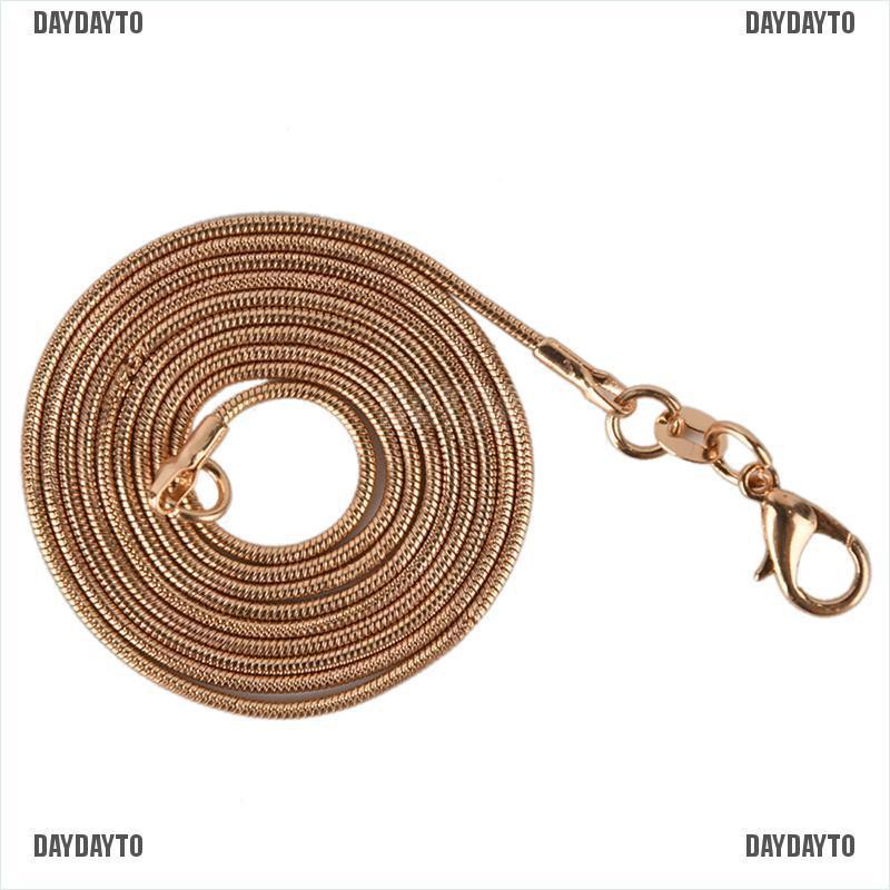 Vòng cổ Dạng Chuỗi Rắn Màu Vàng 1MM DIY Dành Cho Nữ