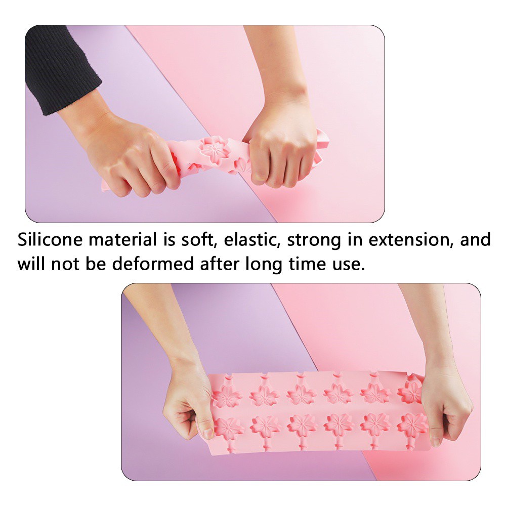 Khuôn silicone làm kẹo mút/ socola hình hoa/ động vật diy