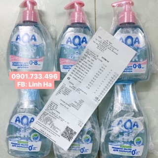 DD VỆ SINH ORGANIC CHỐNG HĂM CHO BÉ 0-8 TUỔI AQUA BABY 300ML - HÀNG XÁCH TAY NGA CÓ BILL