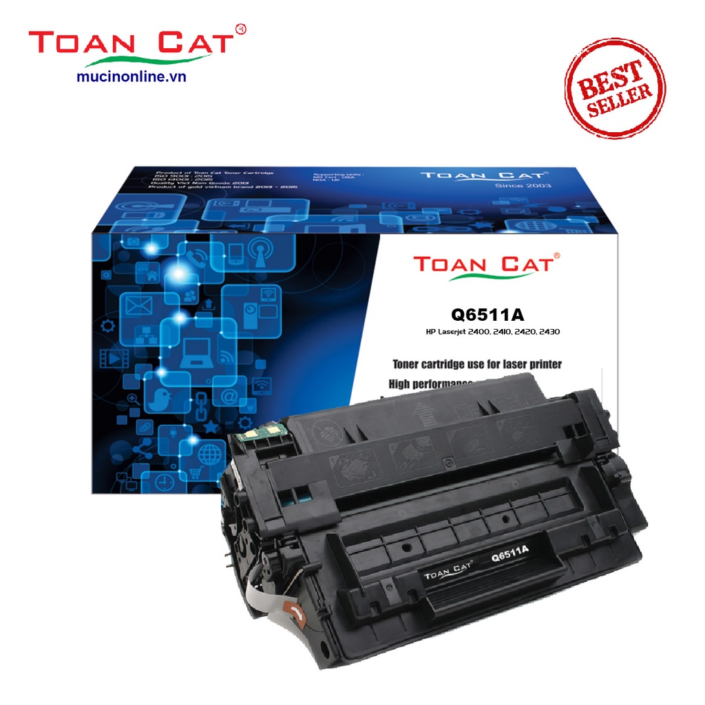 Hộp mực in Toàn Cát - Q6511A dùng cho máy in HP Laserjet 2400, 2410, 2420, 2430.