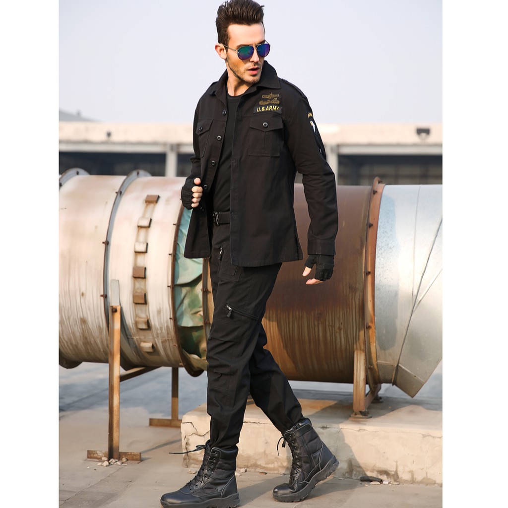 Bộ quần áo kaki lính - hàng cao cấp + Tặng thắt lưng vải lính (đen) | BigBuy360 - bigbuy360.vn