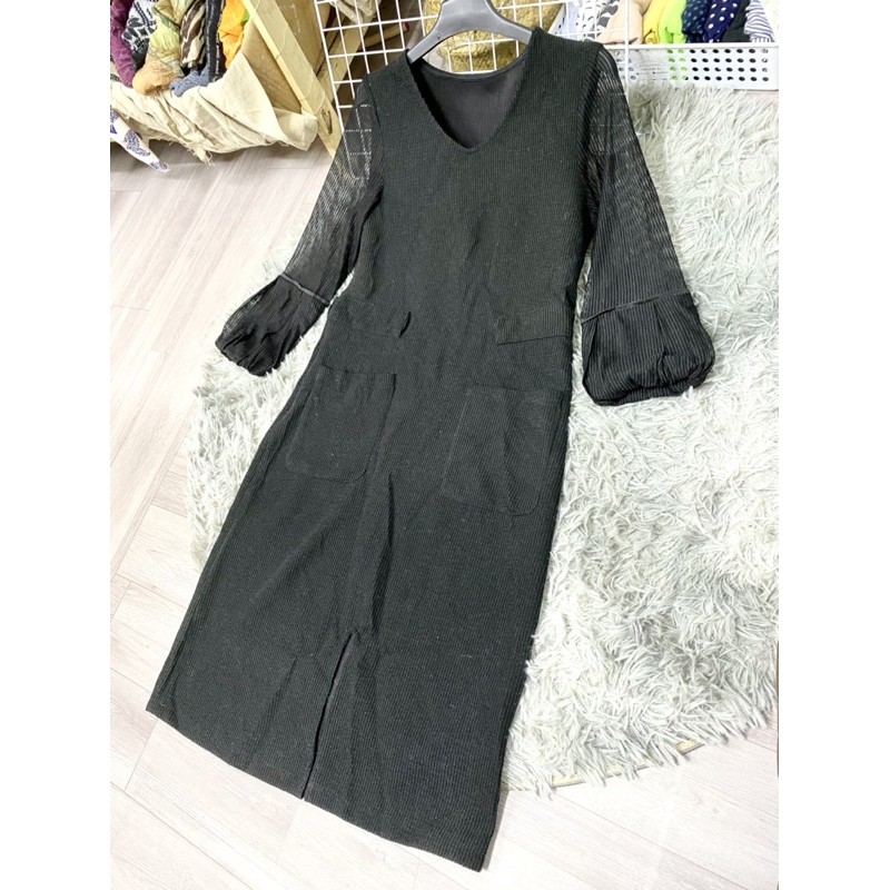 Đầm đen pha ren 2hand