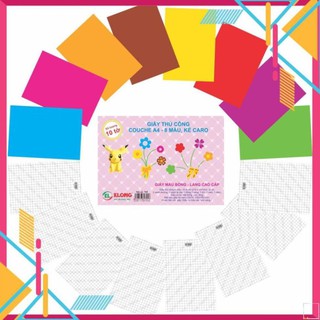 Giấy thủ công KLONG Couche A4 7 màu; MS: 705,