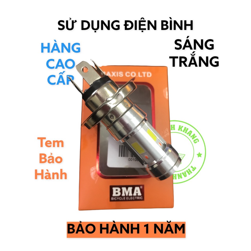 Đèn pha led BMA H4-E01C chính hãng siêu sáng bảo hành 1 năm gắn pha xe máy Thanh Khang
